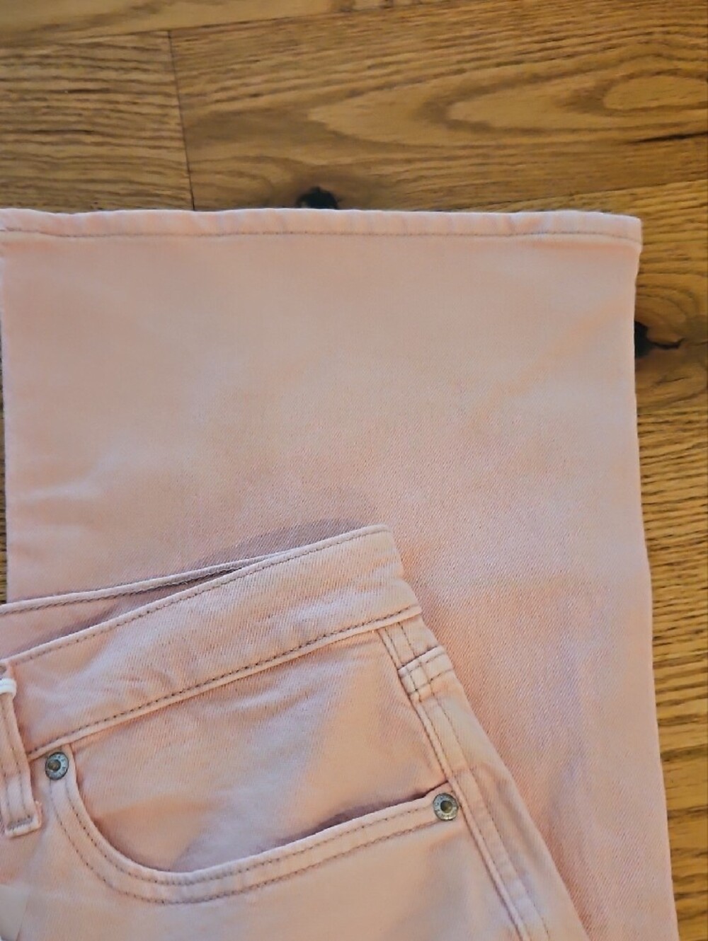 DAZE Denim High-Rise Ankle Flare Pastel Pink Jeans for Women 33 - Picture 5 of 11